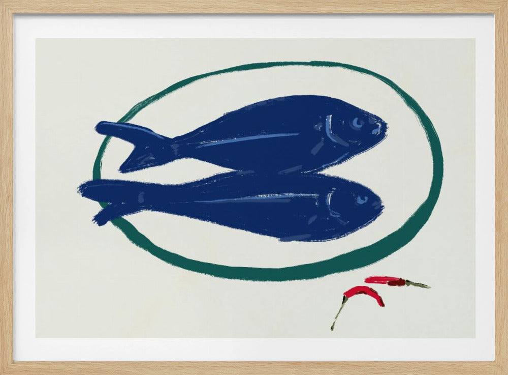 Blauer Fisch und Gewürze | Poster