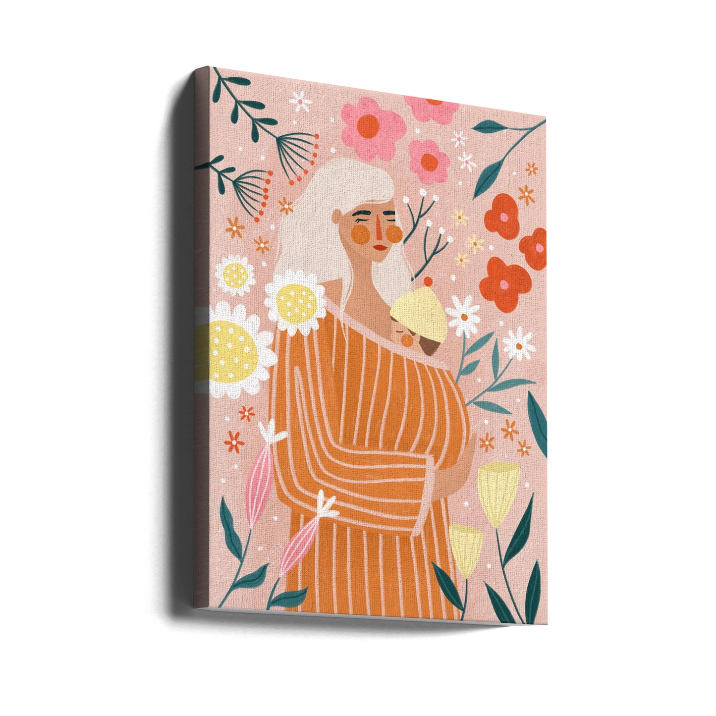 Blommande omfamning | Canvas