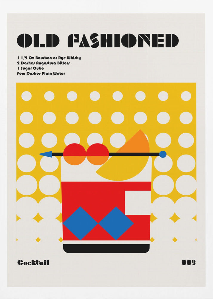 Old Fashioned Bauhaus Cocktail | Poster