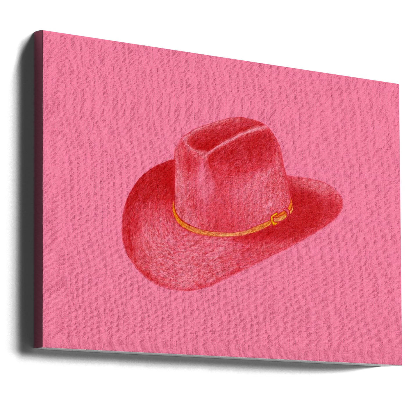 Roter Stetson auf Pink | Leinwand-Bilder