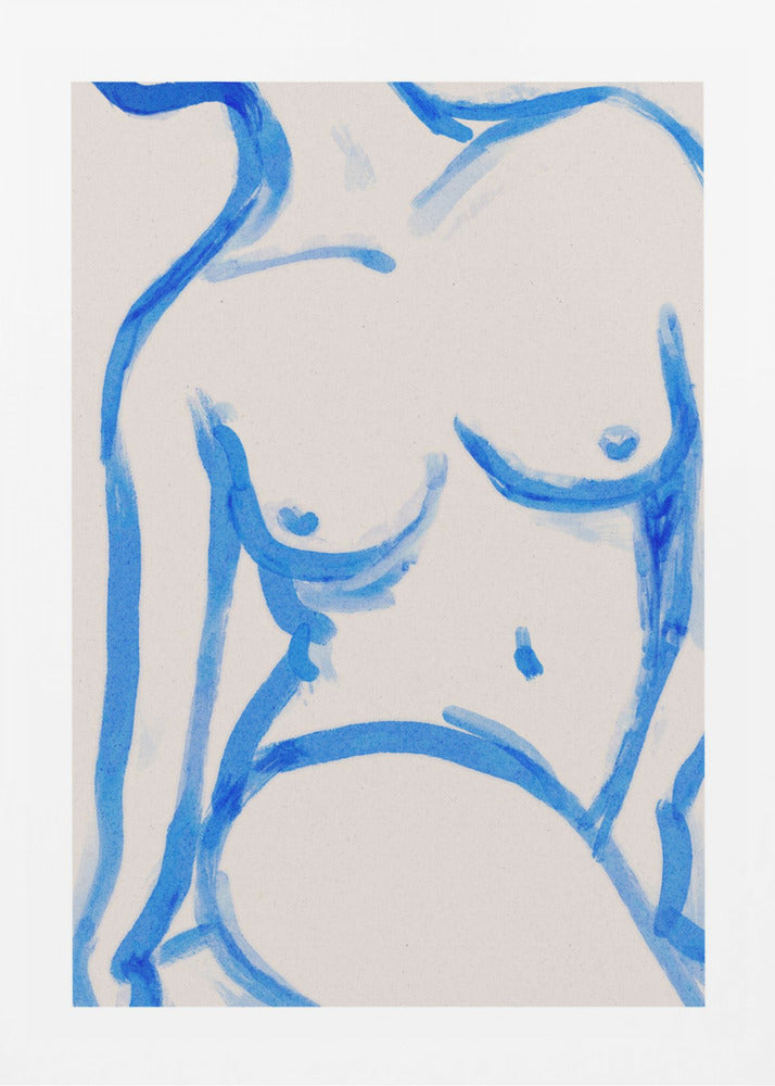 Blue Contour Nude | Poster