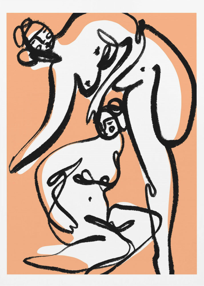 De kvinnliga dansarna (Peach) | Poster
