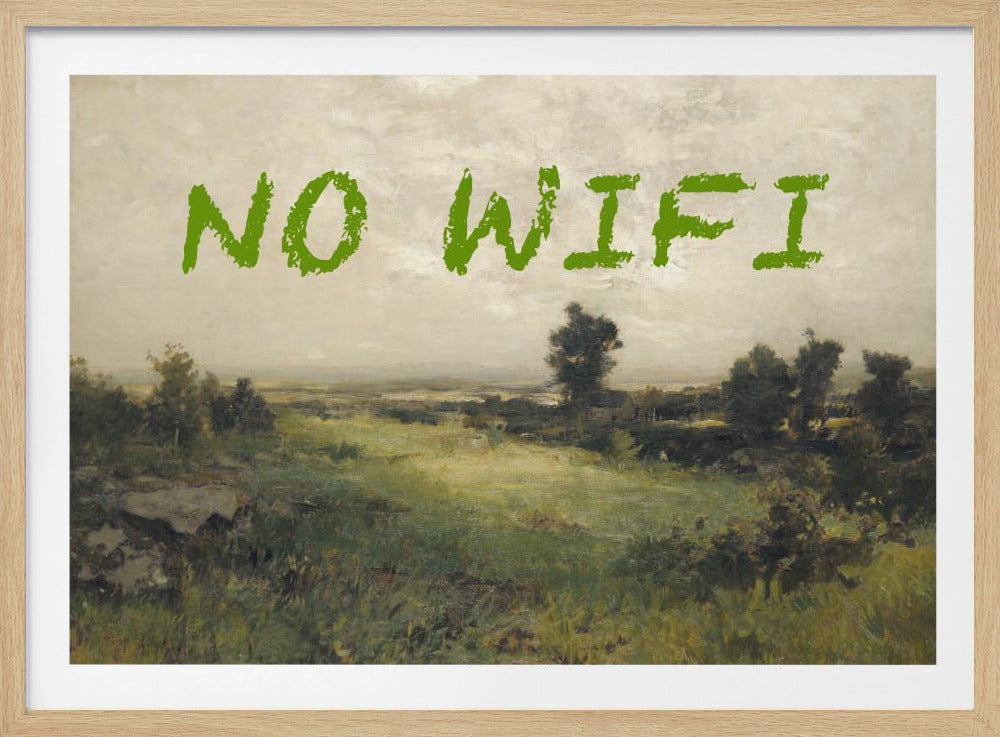 Pas de Wi-Fi / Paysage à l'huile | Affiches