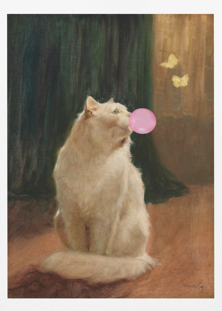 Chewing-gum et chat | Affiche