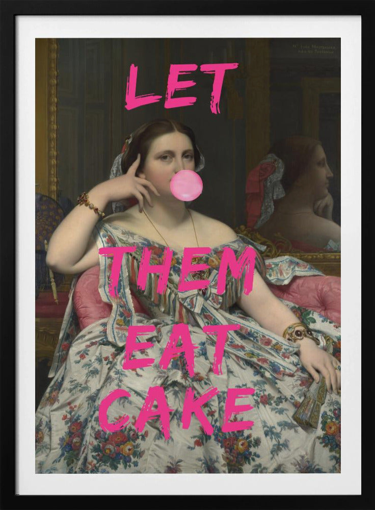 Let Them Eat Cake, Bubble Gum Vintage Portrait | Poster