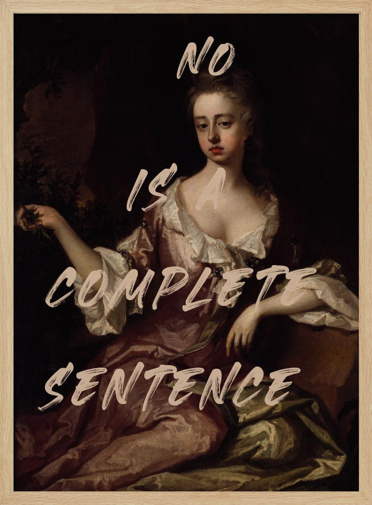 No Is Complete Sentence | Poster