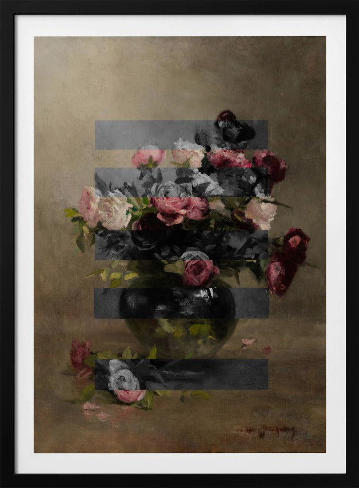Bukett med vintage oljemålningar, collage | Poster