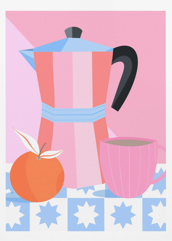 Nature morte à la cafetière italienne | Affiches