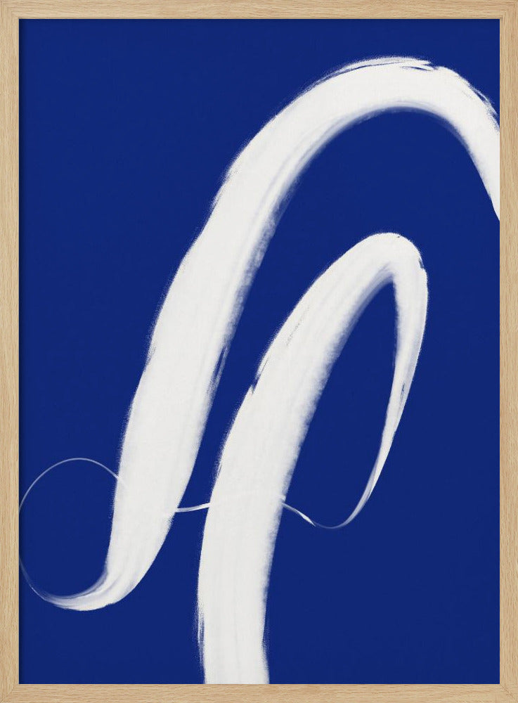 Whirling White Strokes | Poster