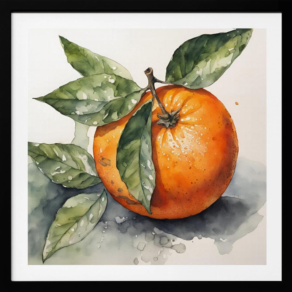Arancione, Acquerello, Inchiostro | Poster - Stampe d’Arte