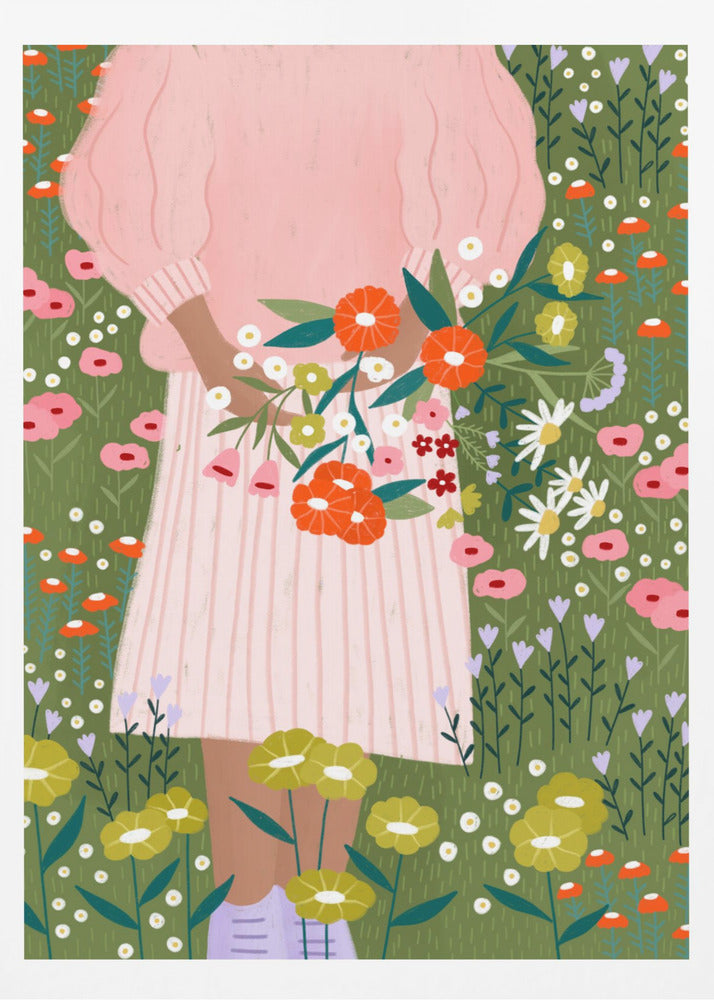 Fleurs à la main | Affiche