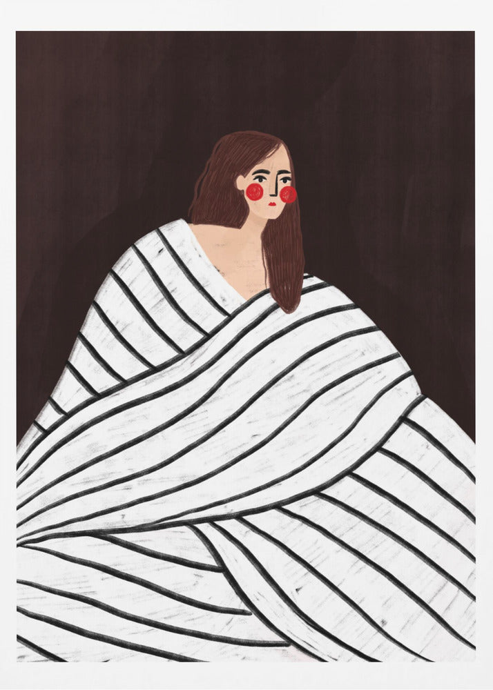 La Femme aux rayures noires et blanches | Affiches