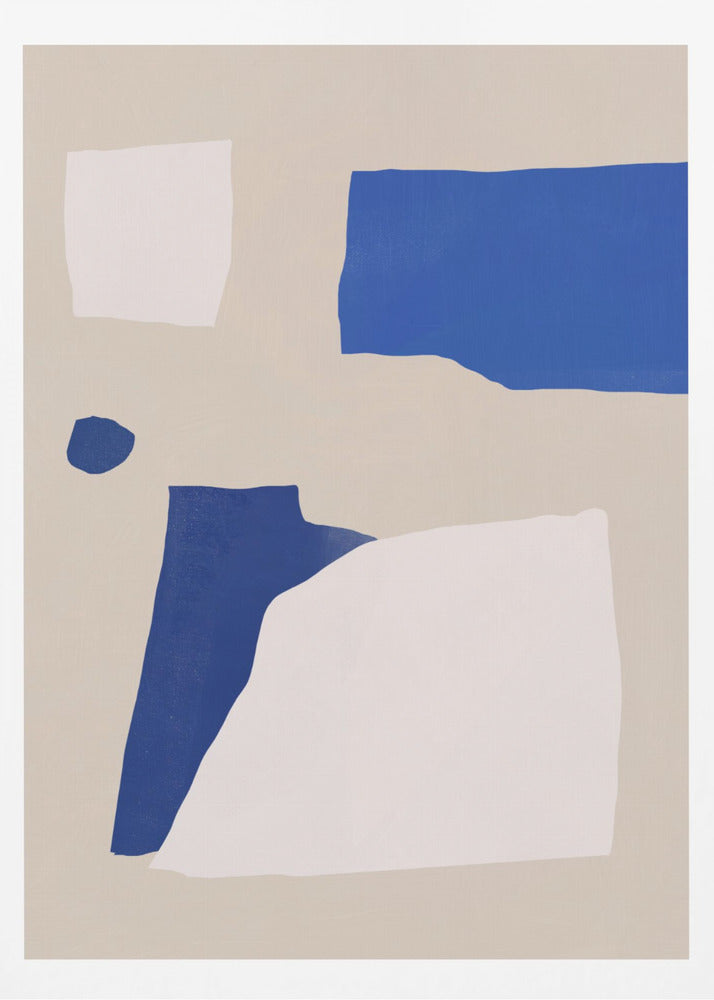 Cobalt minimaliste abstrait | Affiches