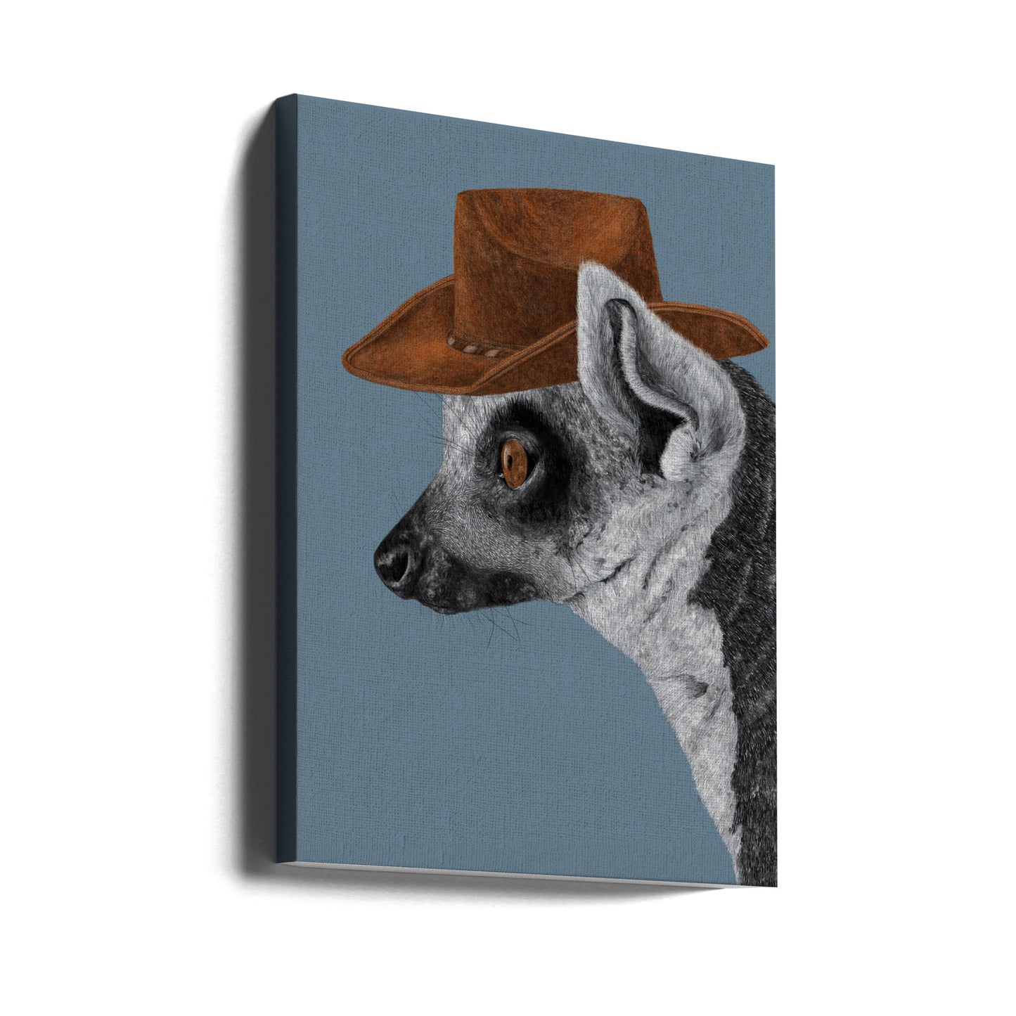 Felix il lemure cowboy | Stampe su Tela