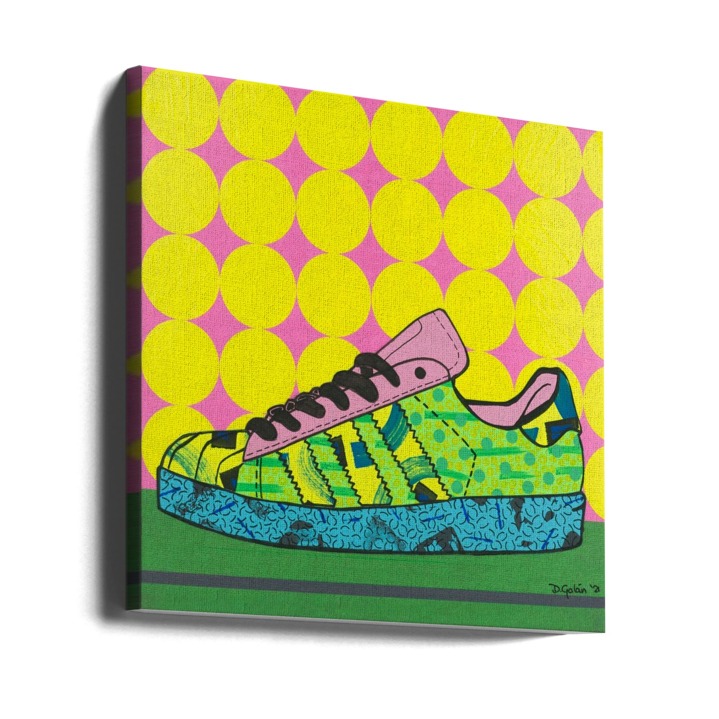 Superstar Vert Rose Bleu | Tableaux sur Toile