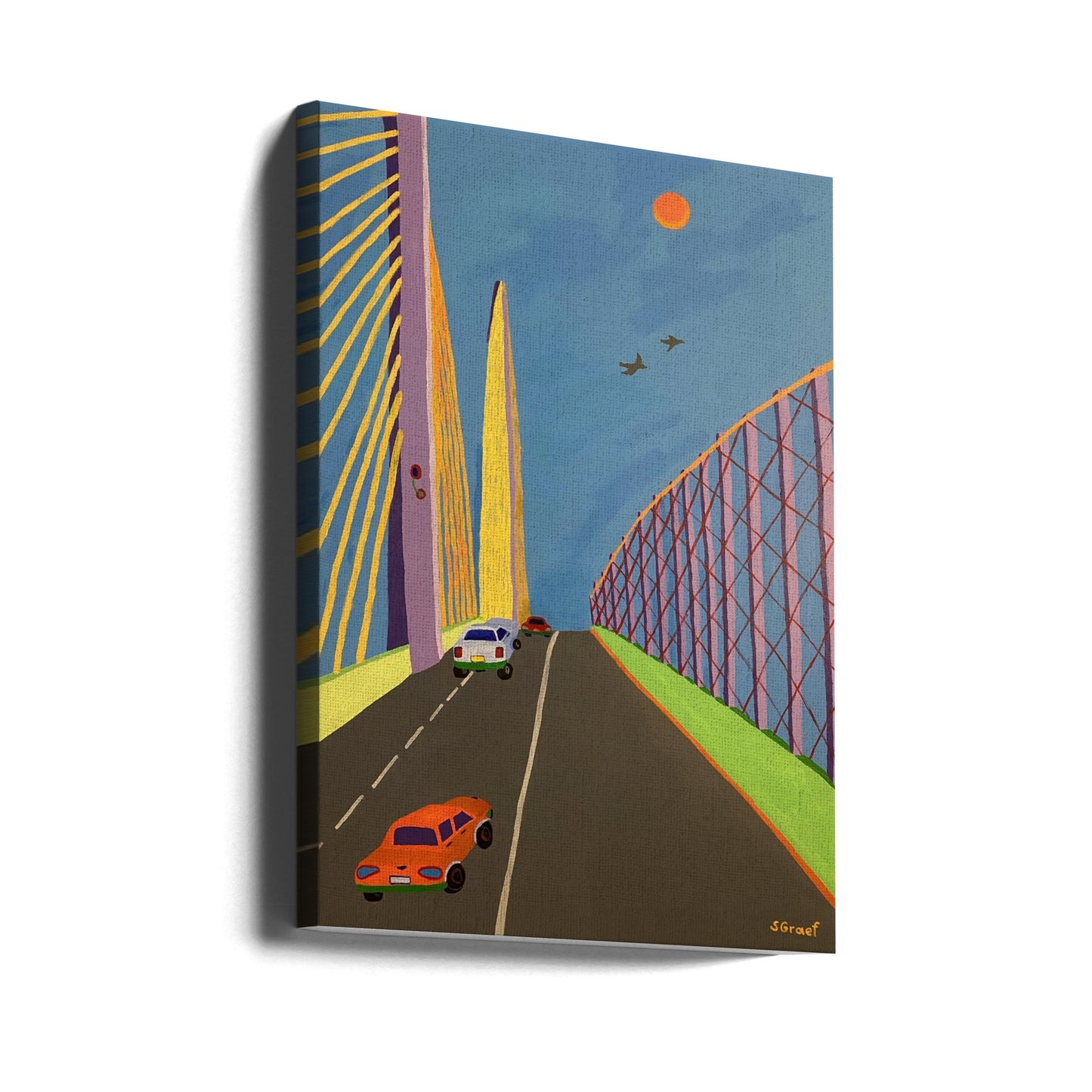 Ajaminen Sunshine Skyway -sillan yli | Canvastaulut