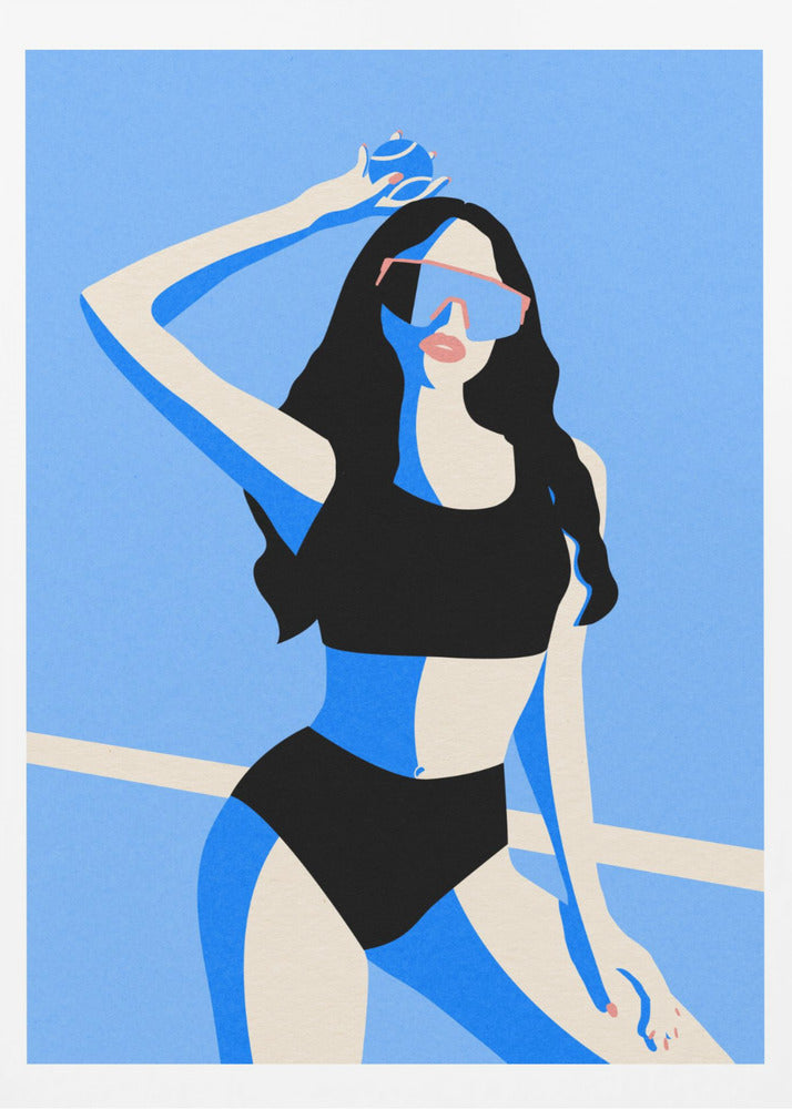 Affiche Blue Sport Girl