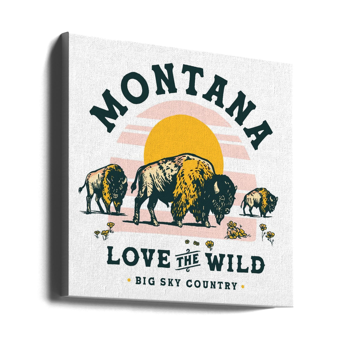 Montana Buffalo Art: Rakasta villiä | Canvastaulut