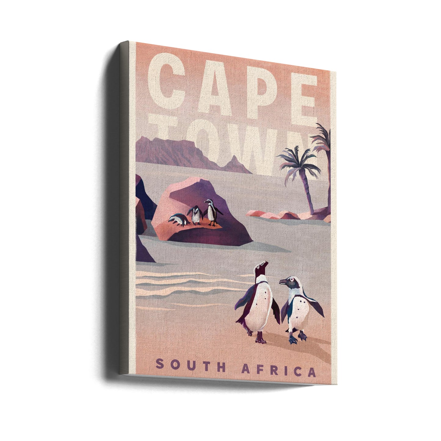 Cape Town, Południowa Afryka, zabytkowa sztuka podróżnicza | Wydruki na łótnie
