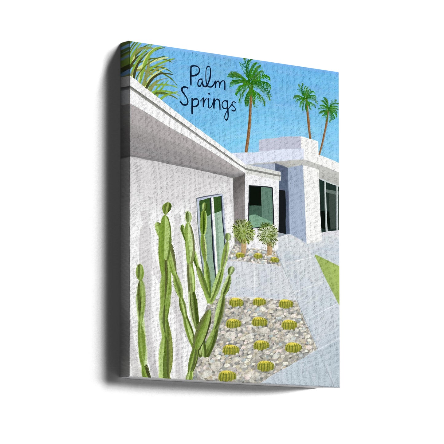 Architettura moderna di Palm Springs dell'artista Carla Daly | Stampe su Tela