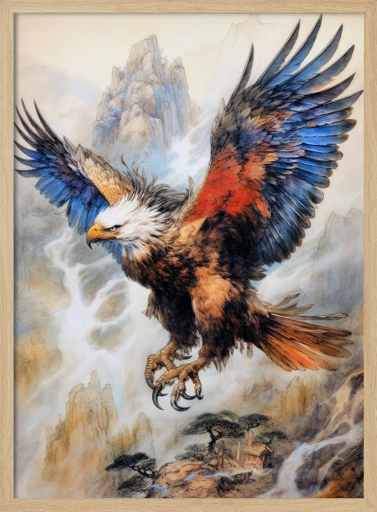 Örn Fågel Akvarell Djurkonst | Poster