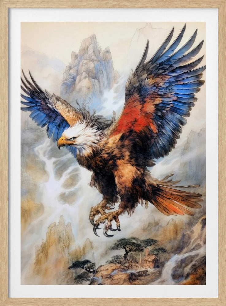 Örn Fågel Akvarell Djurkonst | Poster
