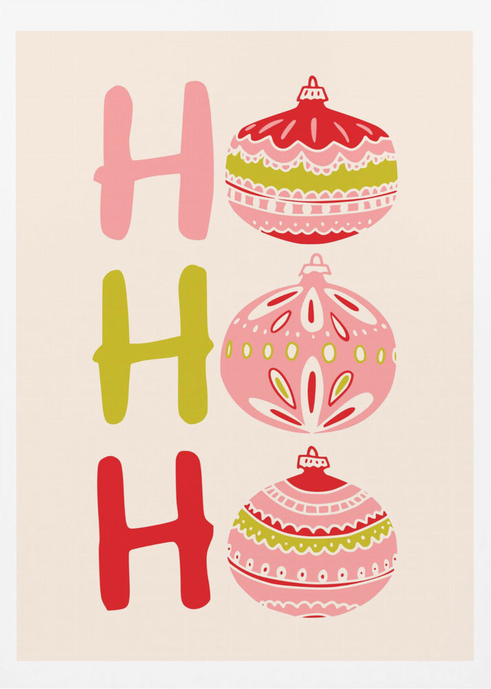 HoHoHo Cheerful little Christmas Illustration | Poster
