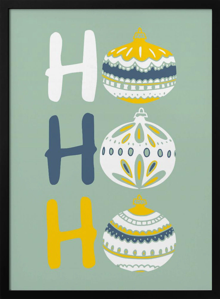 HoHoHo Cheerful little Christmas Illustration mint | Poster