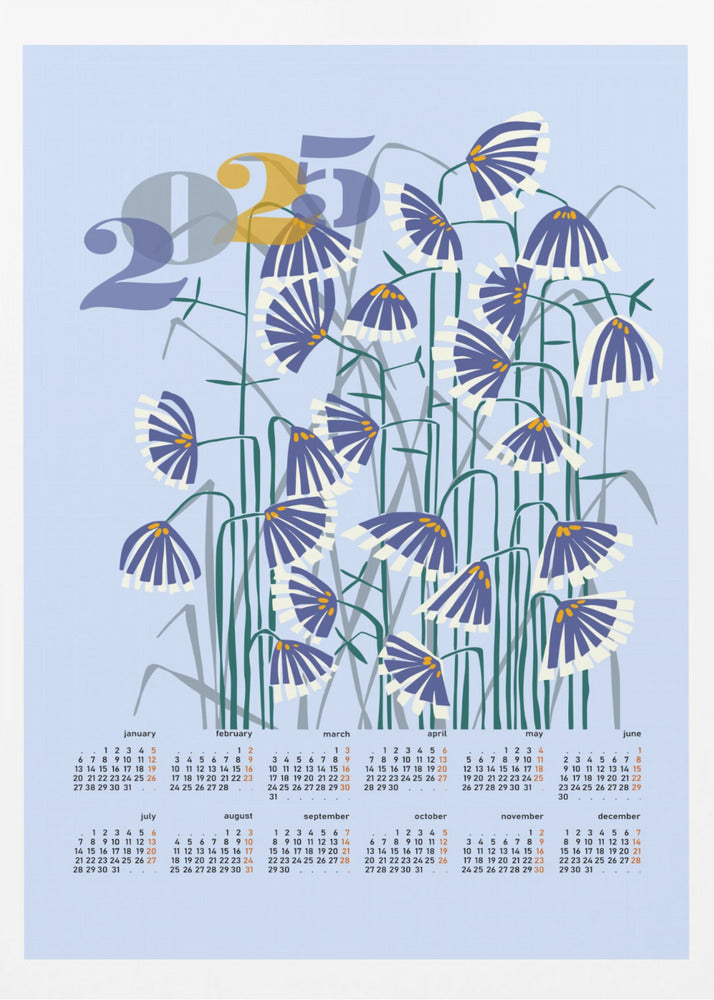 Calendrier 2025 Linogravure Fleurs Lumière | Affiches