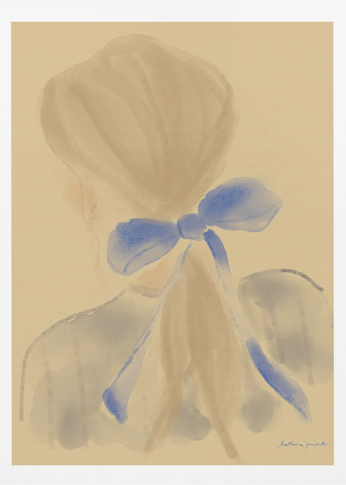 Girl With A Blue Hair Ribbon | Poster