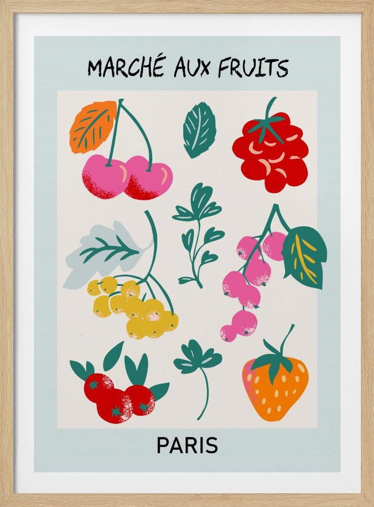 Fruktmarknaden i Paris | Affisch