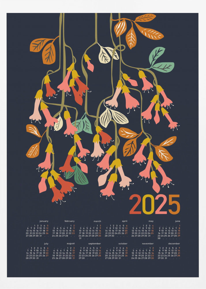 Calendrier 2025, fleur de fuchsia | Affiches
