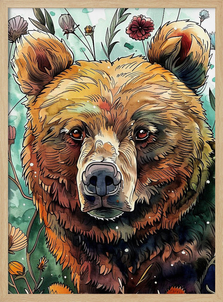Animal Bear Watercolor Animal Art 1 | Poster