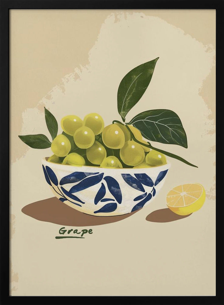 Schale mit Trauben | Poster
