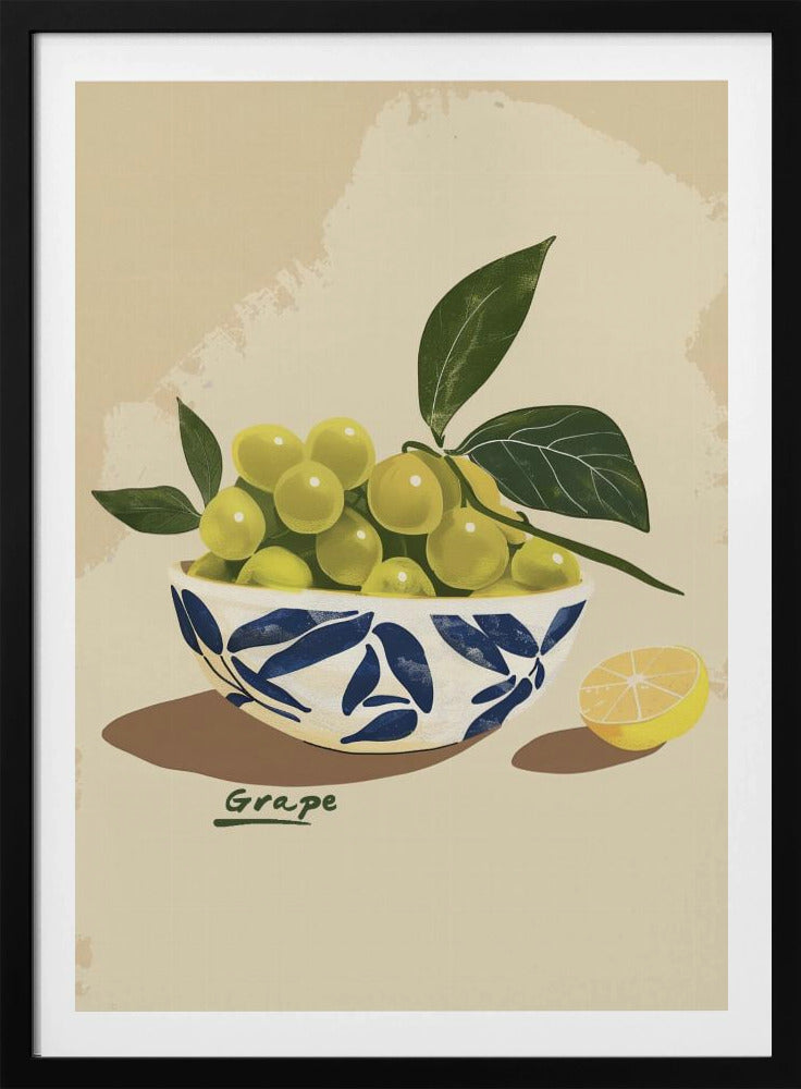 Schale mit Trauben | Poster
