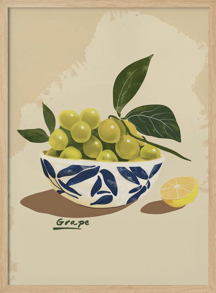 Schale mit Trauben | Poster
