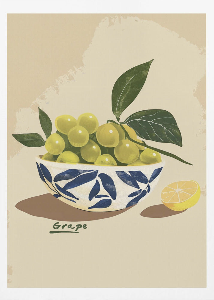 Schale mit Trauben | Poster