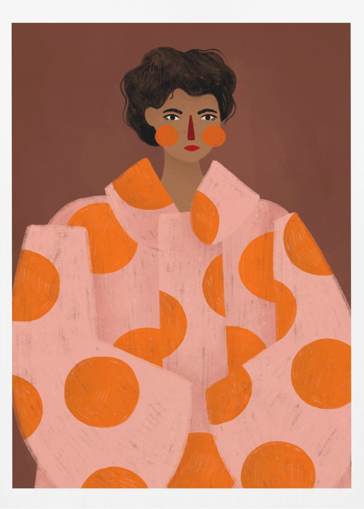 La femme aux pois orange | Affiches