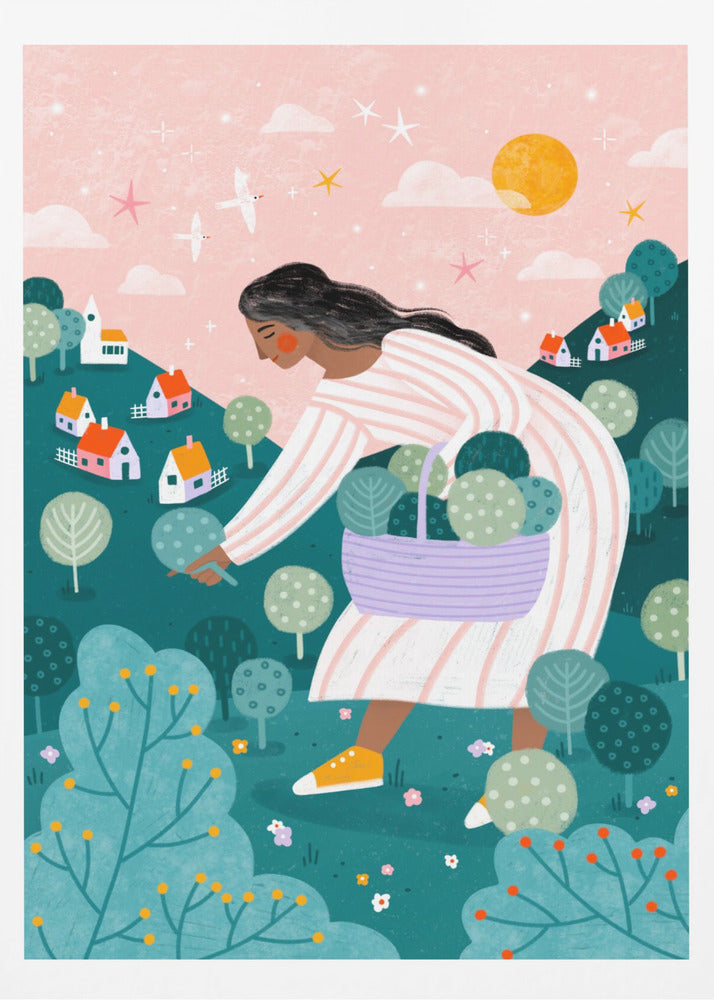 Une femme qui choisit un arbre | Affiche