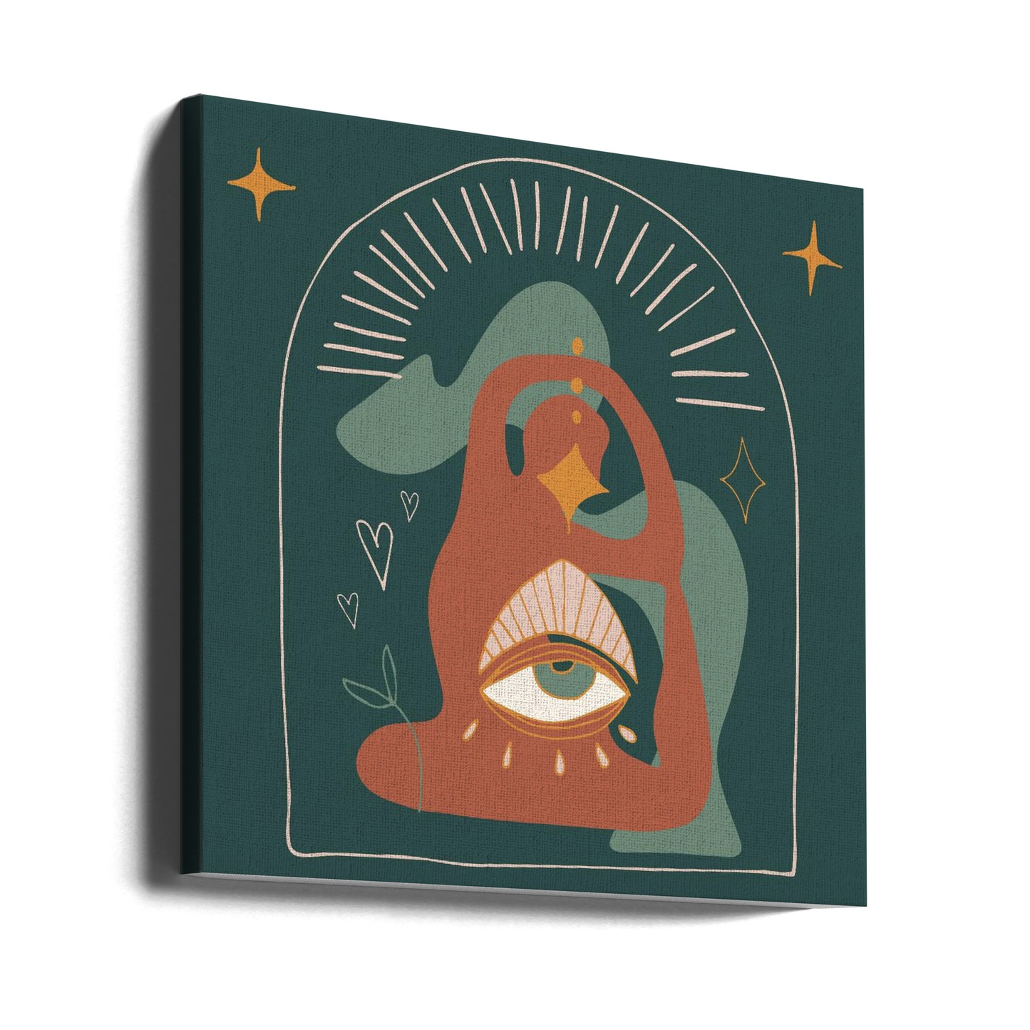 Woman Yoga Pose Illustration | Canvas