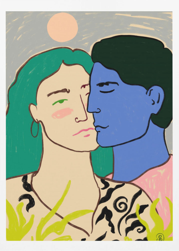 Amoureux sous la lune | Affiches