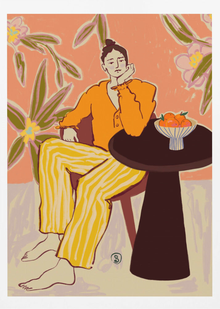 Femme aux oranges | Affiche