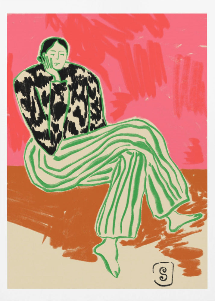 Portrait de femme calme | Affiche