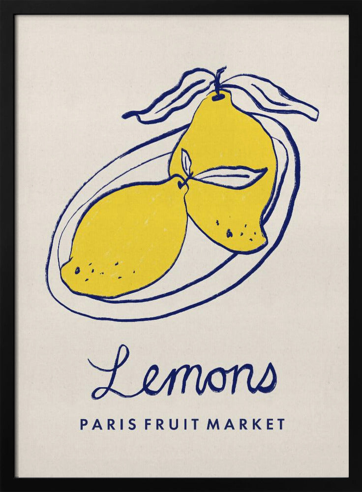 Matkonst - Citroner Paris Fruktmarknad | Poster