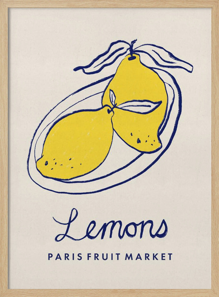 Matkonst - Citroner Paris Fruktmarknad | Poster