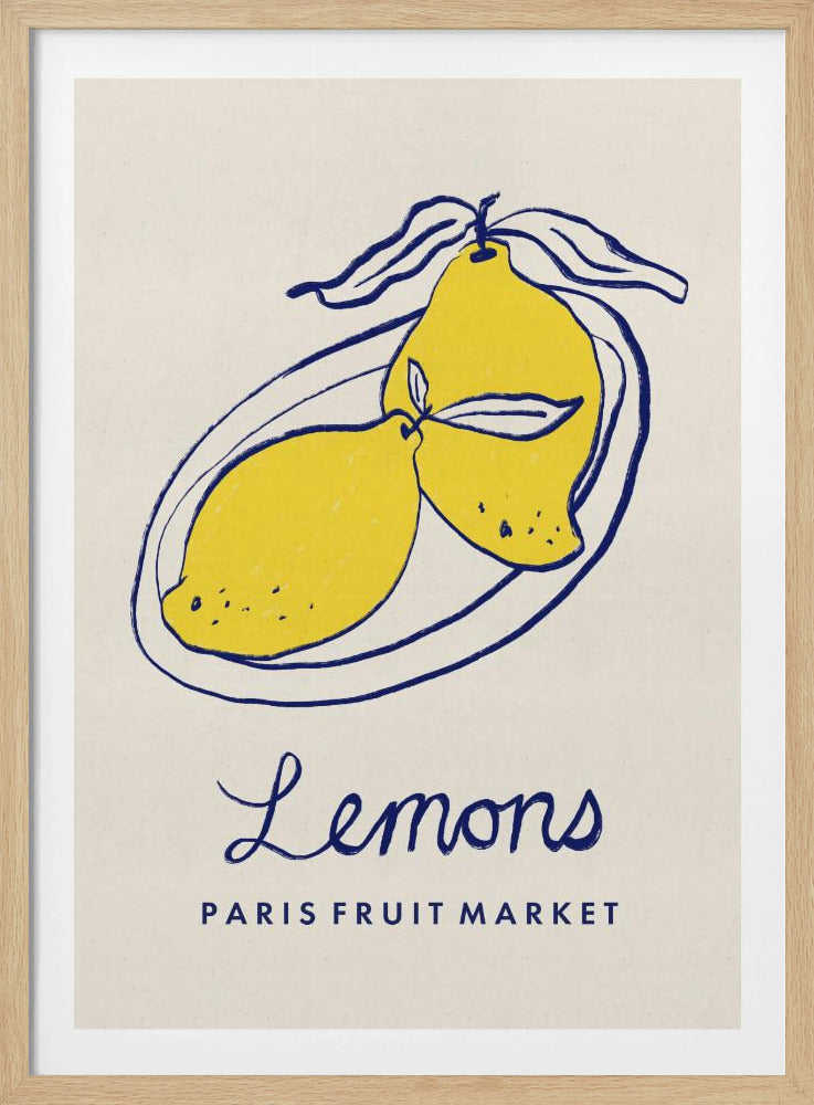 Matkonst - Citroner Paris Fruktmarknad | Poster