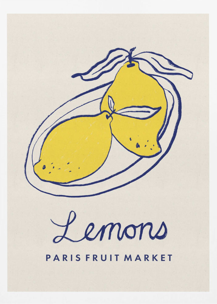 Matkonst - Citroner Paris Fruktmarknad | Poster