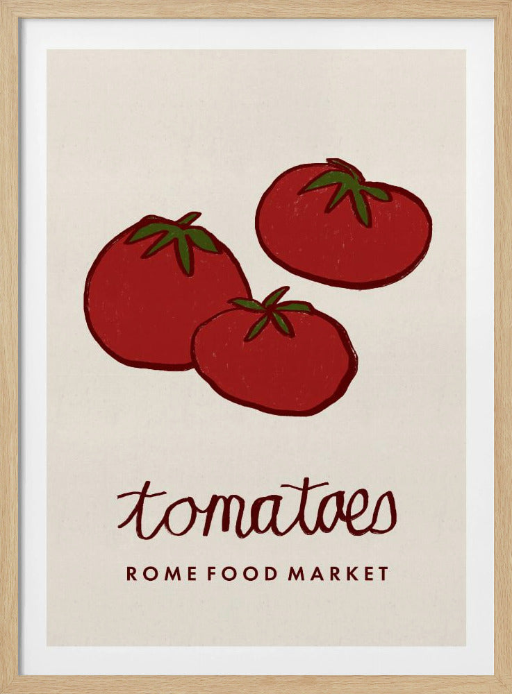 Matkonst - Tomater Roms matmarknad | Poster