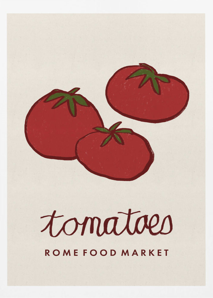 Matkonst - Tomater Roms matmarknad | Poster
