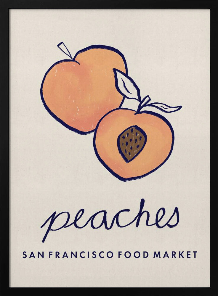 Matkonst - Persikor San Francisco Matmarknad | Poster